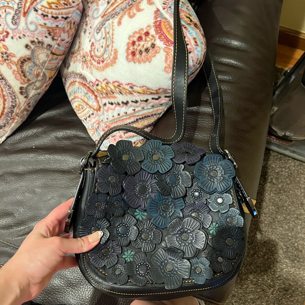 Coach 1941 Tea Rose Black/Navy Satchel